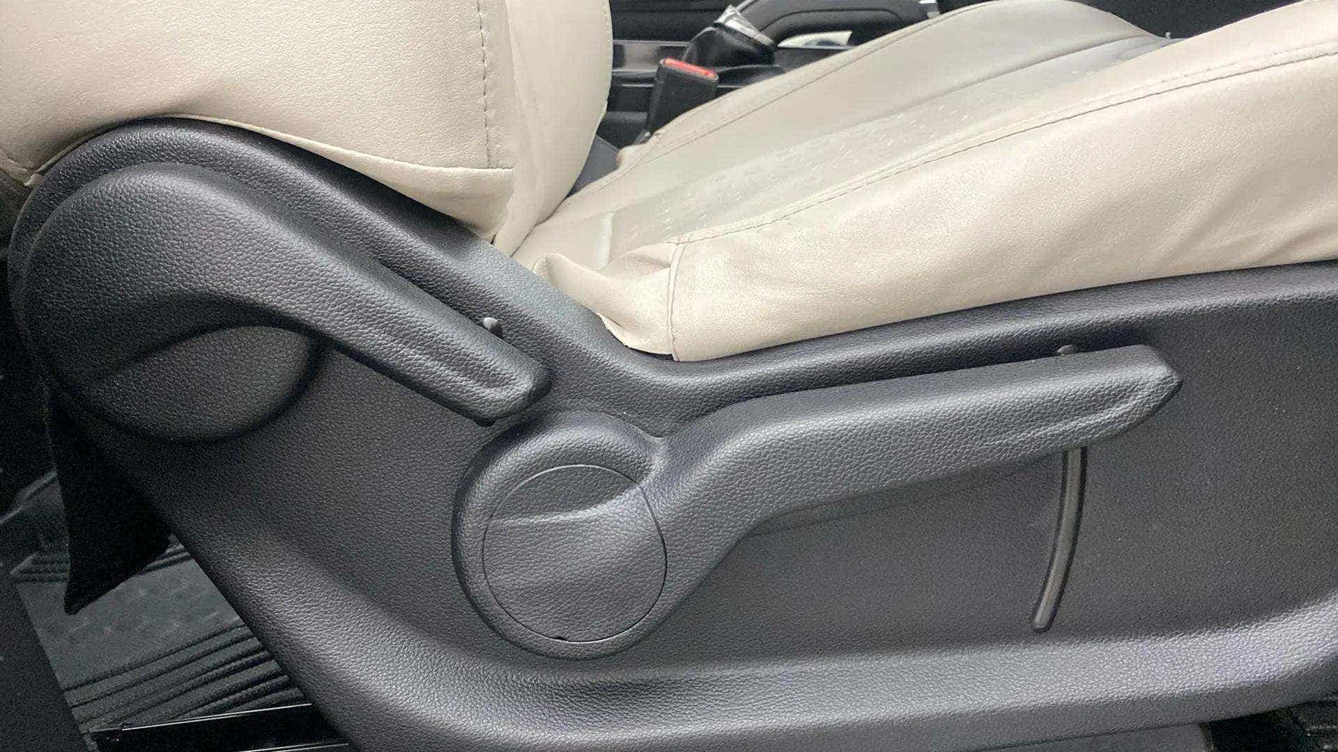 Seat adjustment controls of a Mahindra XUV700