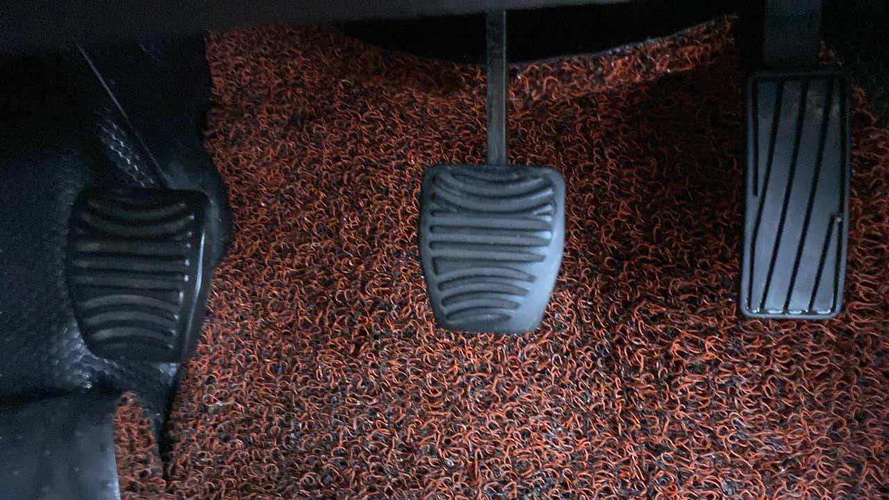 Foot pedals of a Mahindra XUV700