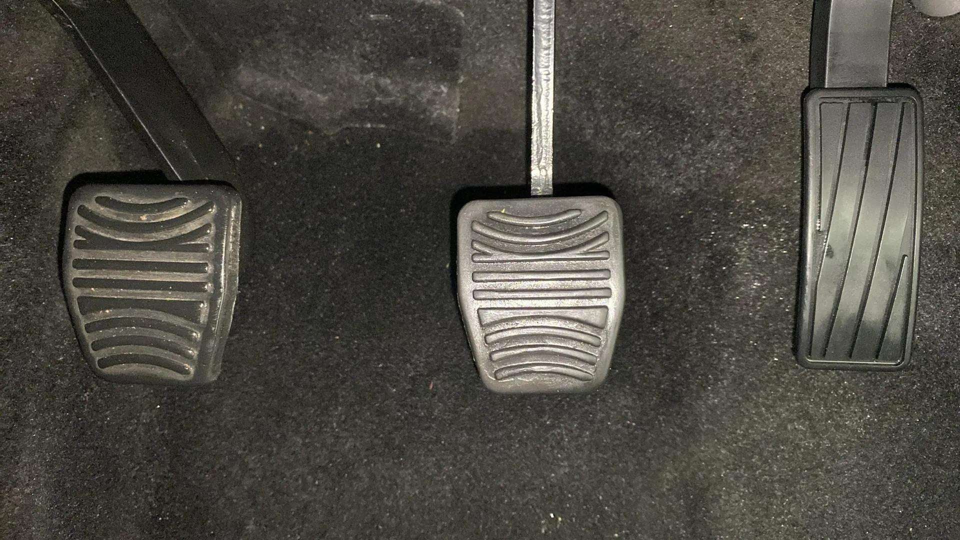 Pedal area of a Mahindra XUV700