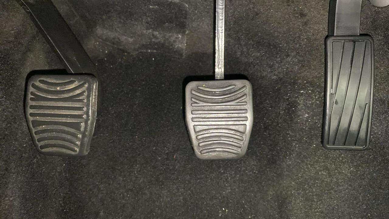 Pedal area of a Mahindra XUV700
