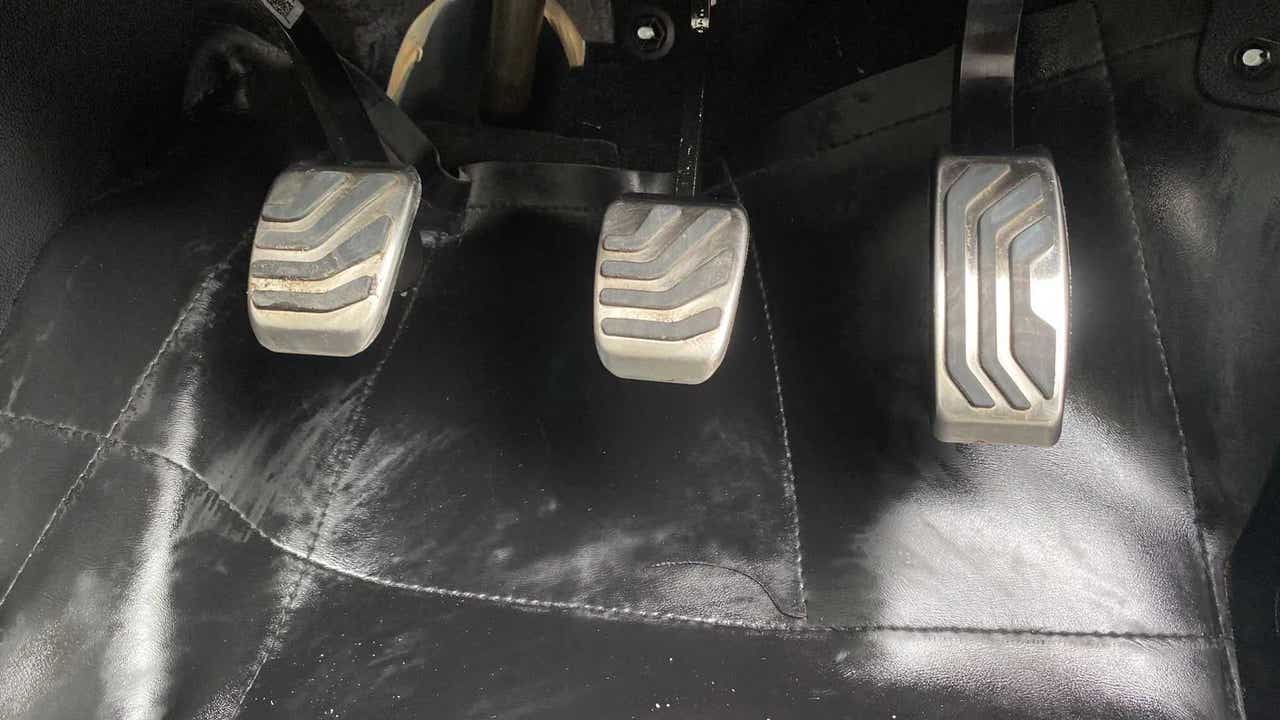 Pedal area of a Mahindra XUV700