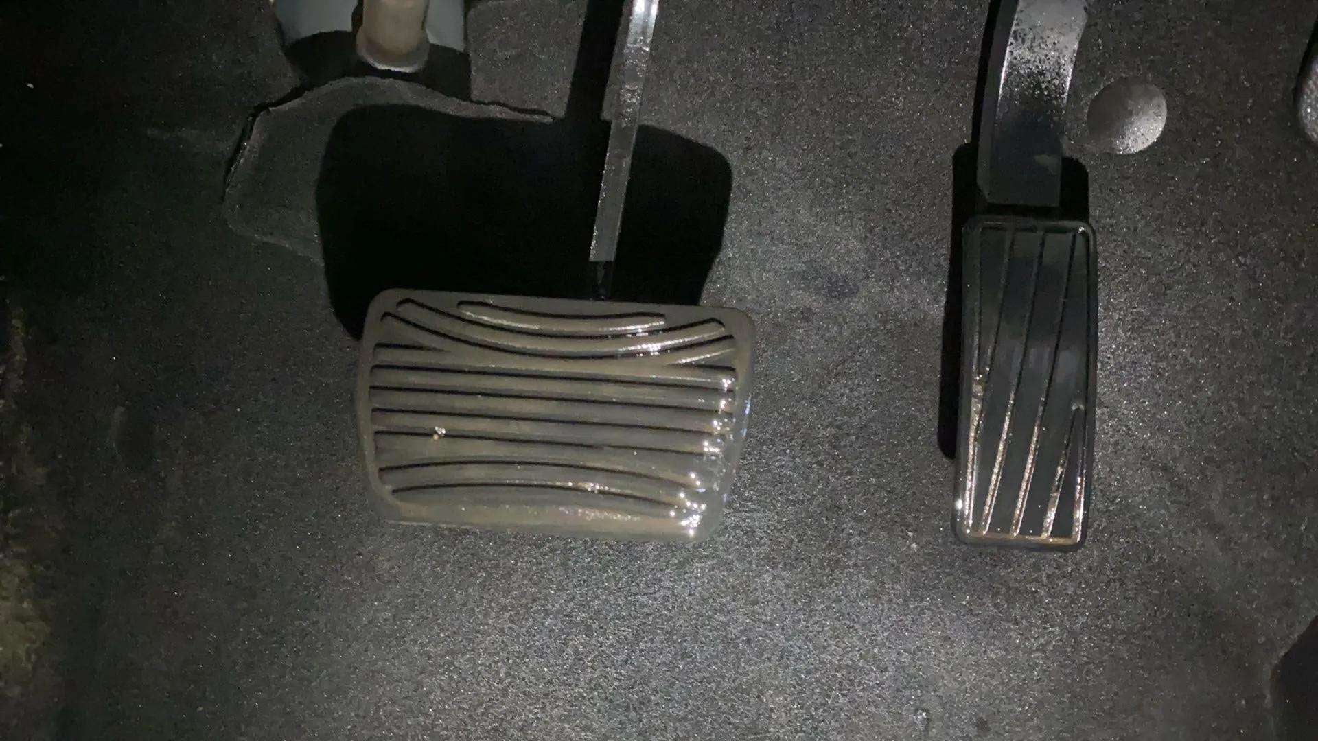Foot pedals of a Mahindra XUV700
