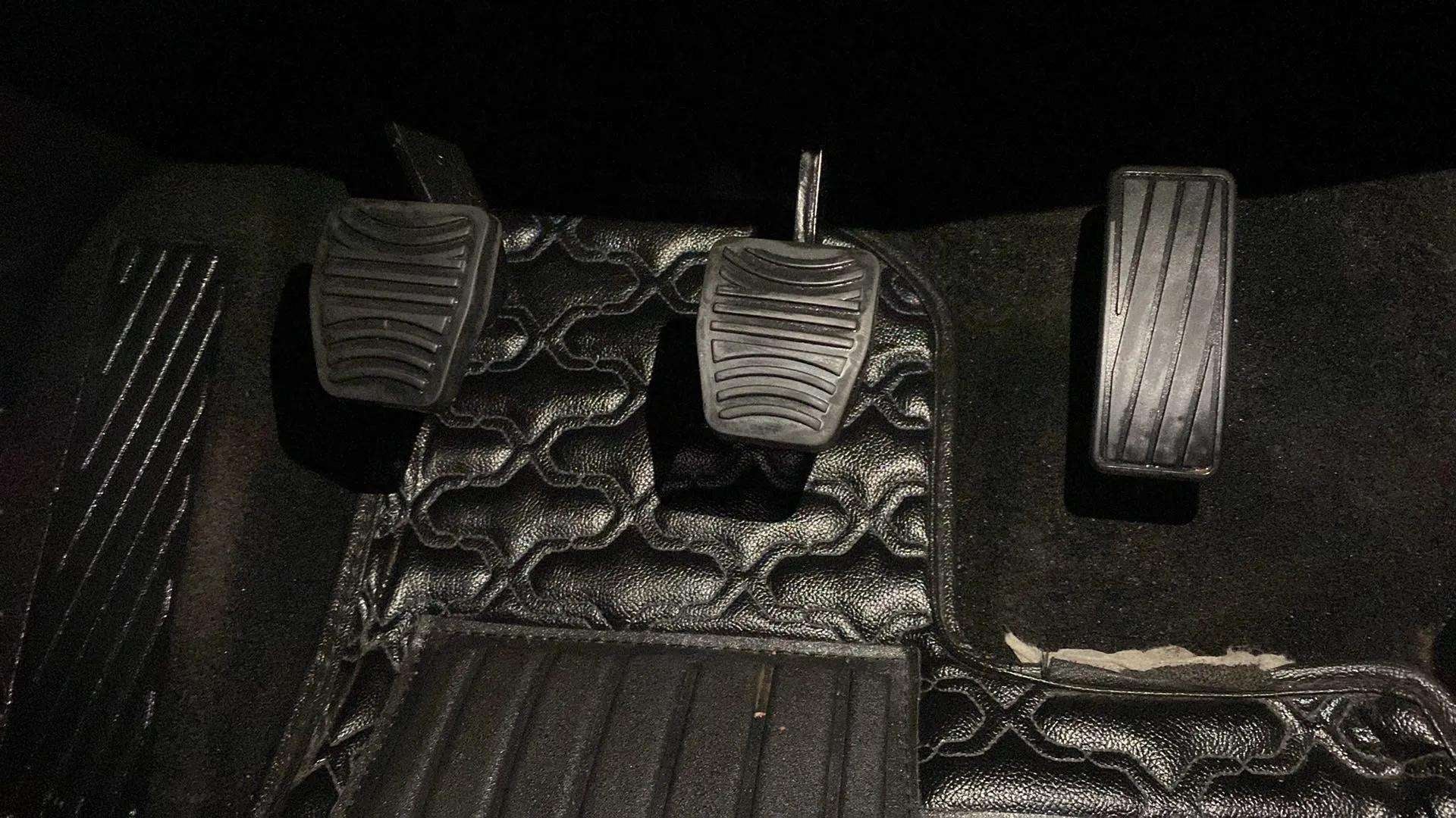 Pedal area of a Mahindra XUV700