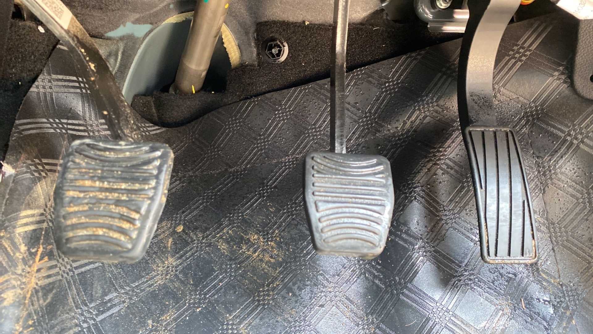 Pedals area of a Mahindra XUV700