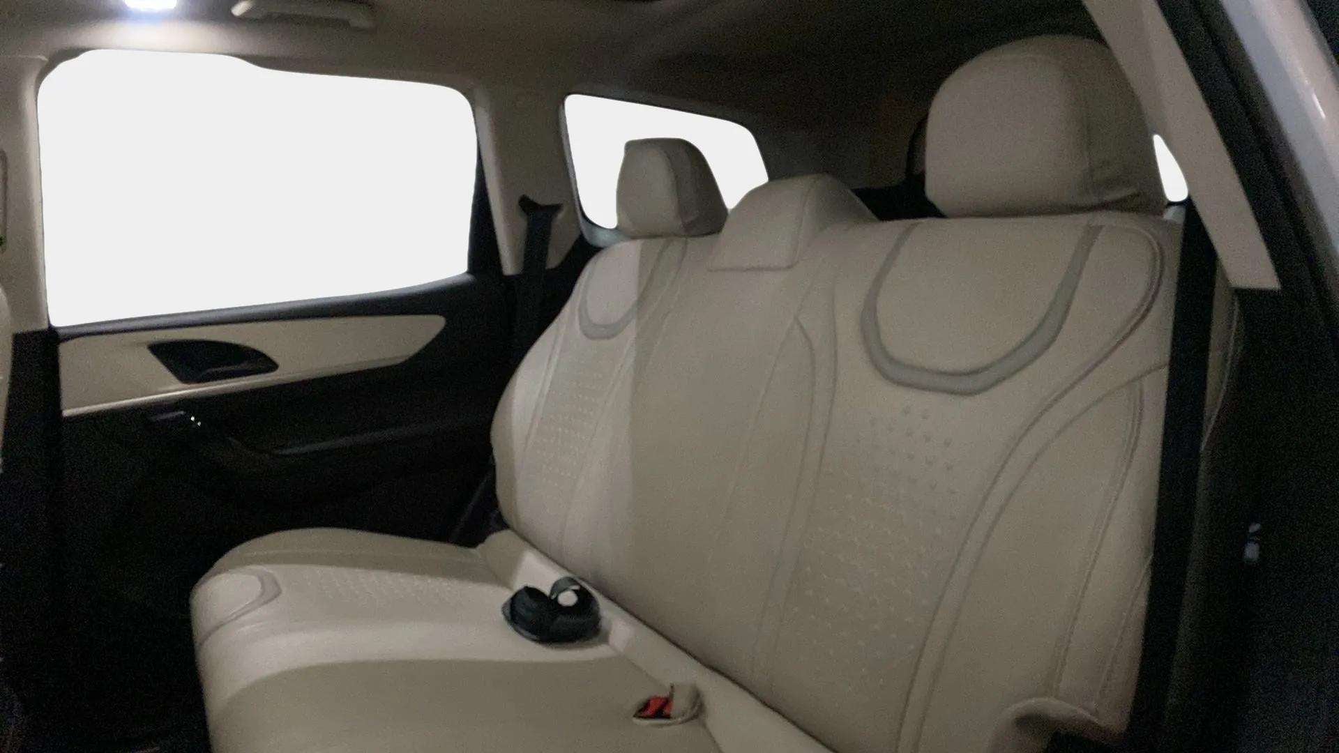 Rear seat view of a Mahindra XUV700