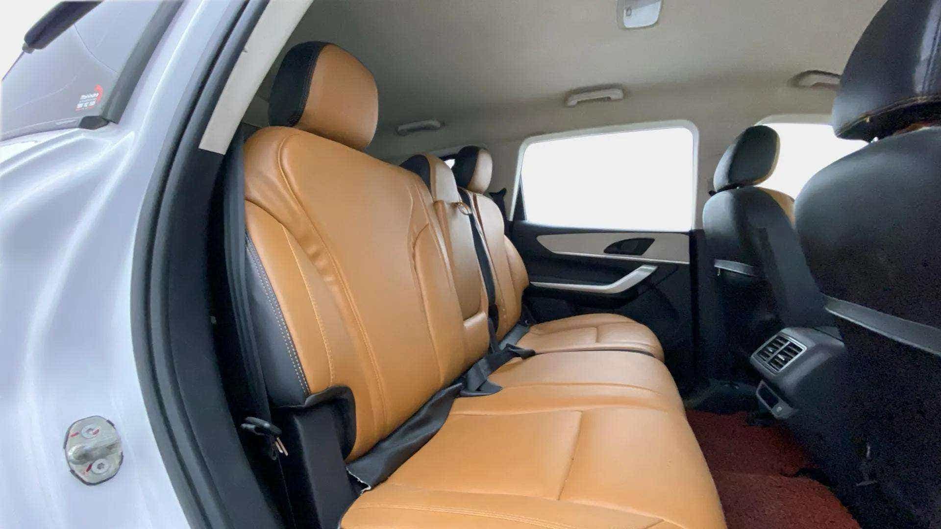 Rear seat and interior of a Mahindra XUV700