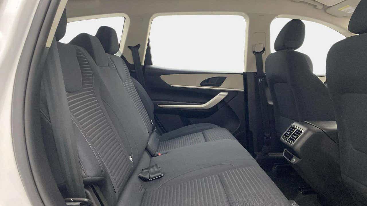 Rear seat and cabin view of a Mahindra XUV700
