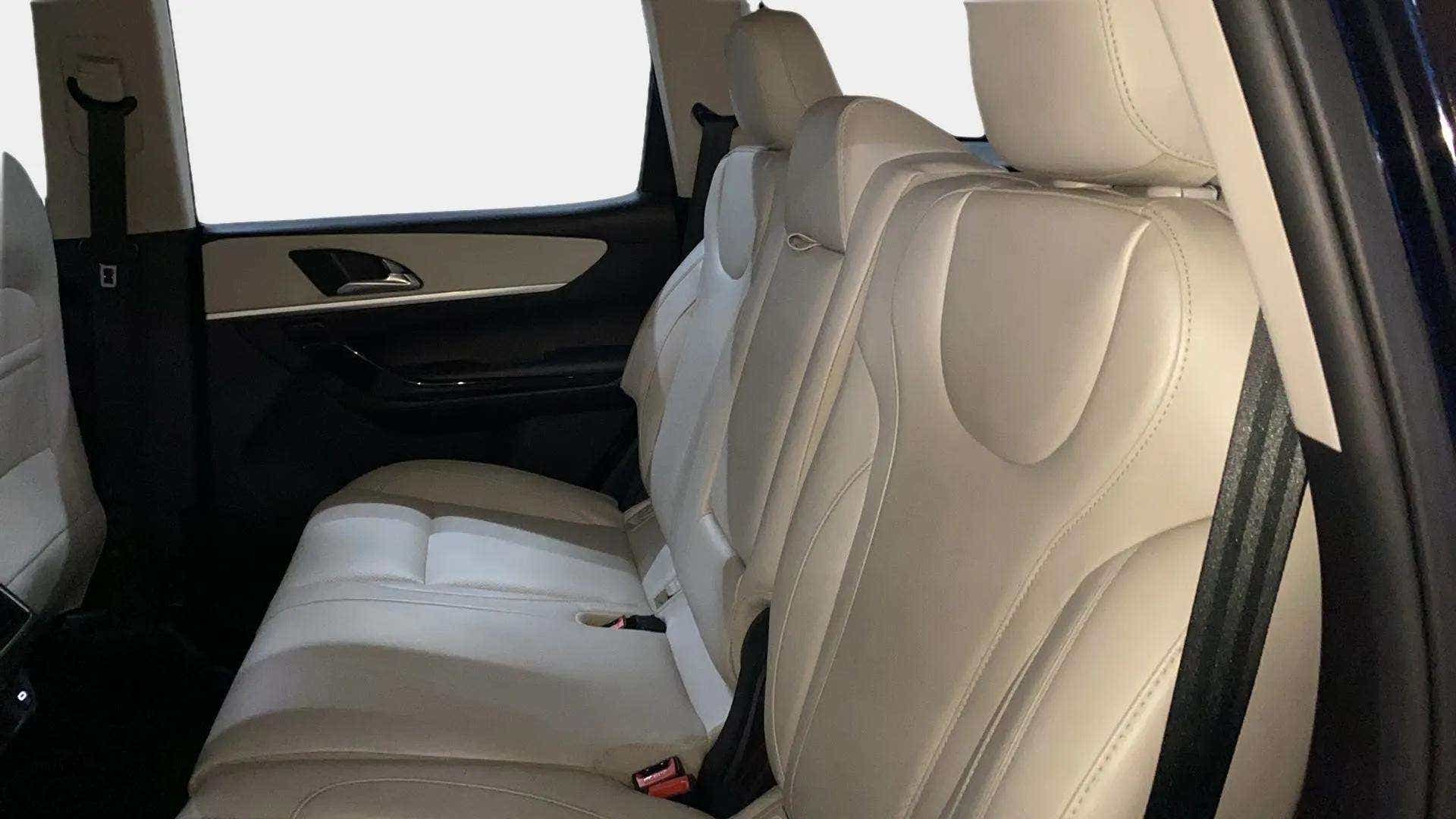 Rear seat view of a Mahindra XUV700
