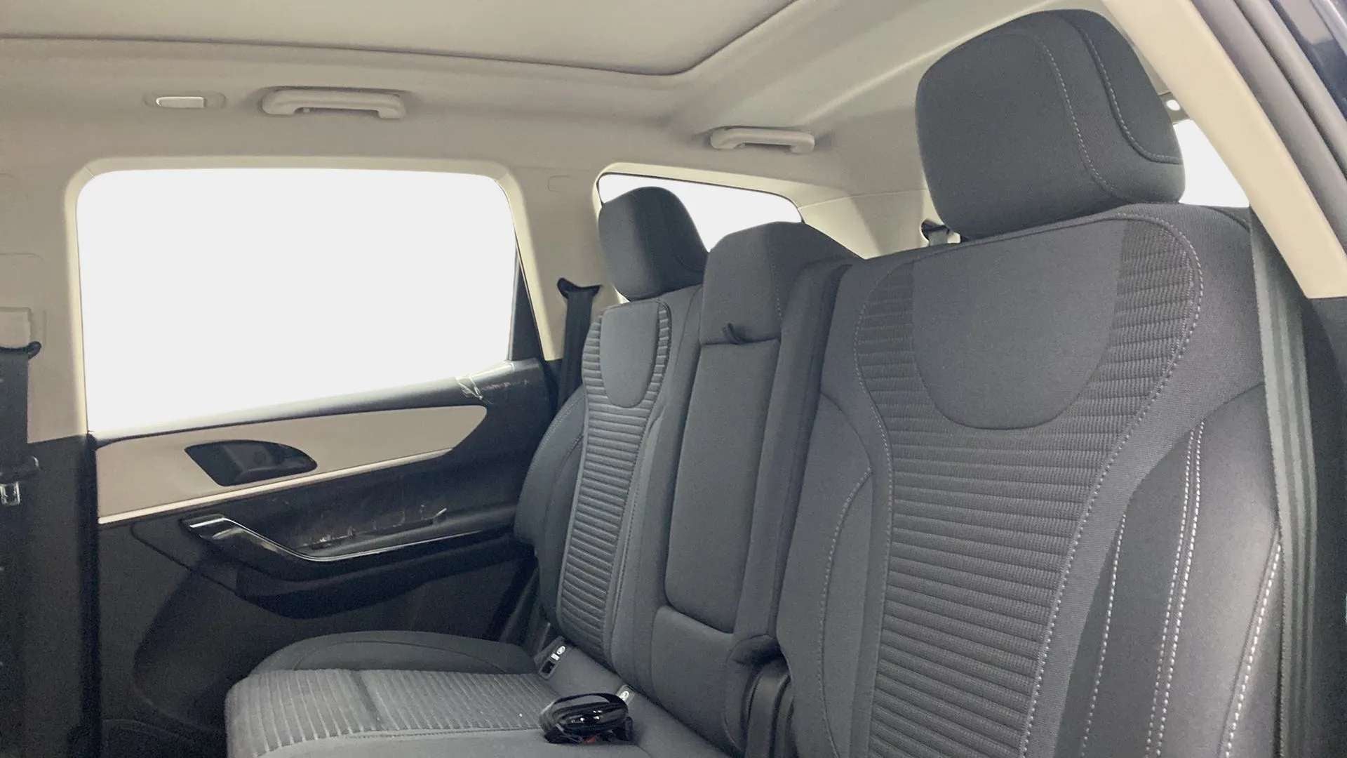 Rear seat view of a Mahindra XUV700