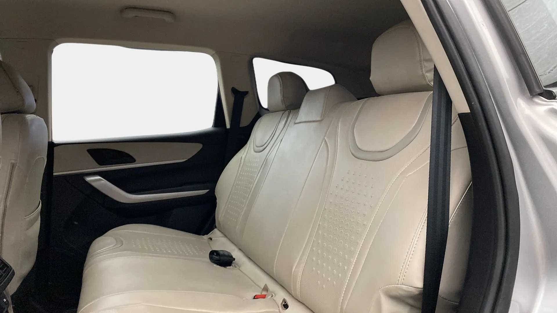 Rear seat view of a Mahindra XUV700