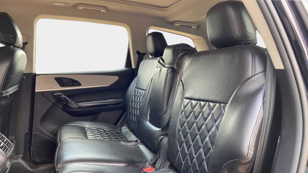 Rear seat interior of a Mahindra XUV700