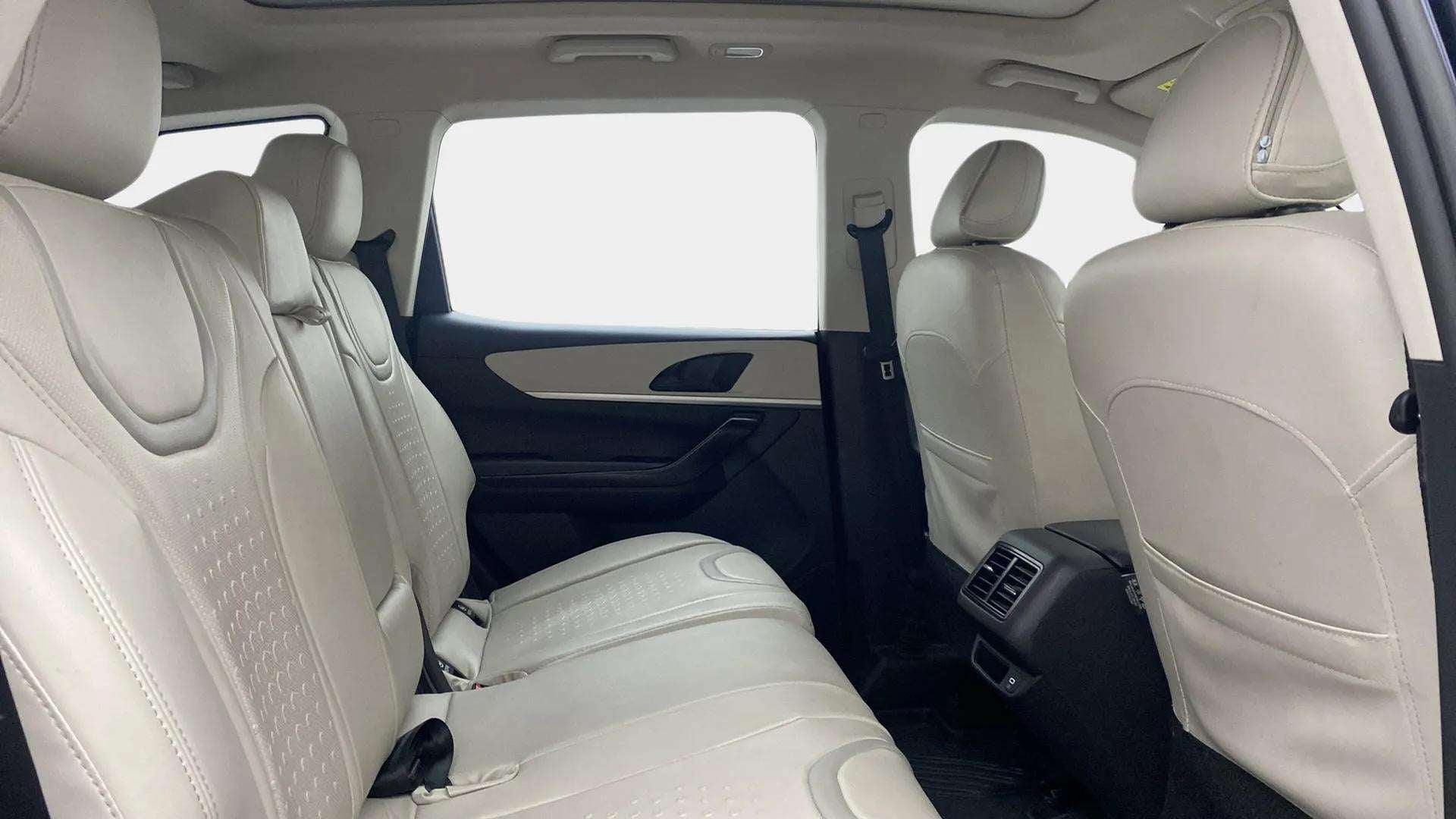 Rear seat view of a Mahindra XUV700