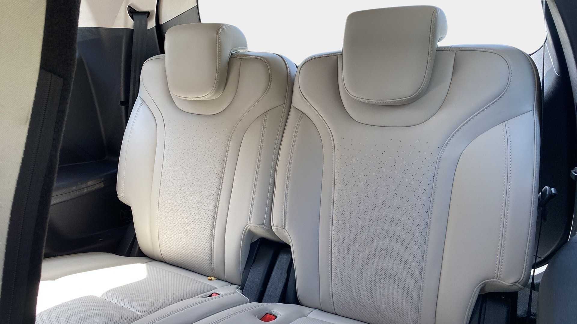 Rear seat view of a Mahindra XUV700