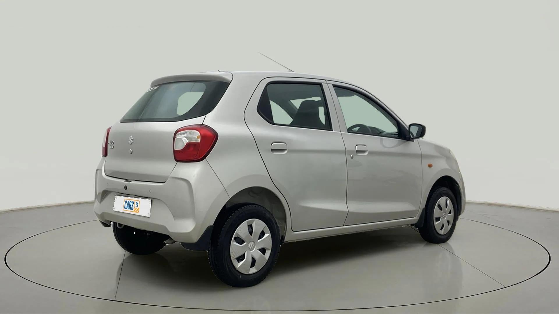 Rear three-quarter view of a maruti suzuki alto k10