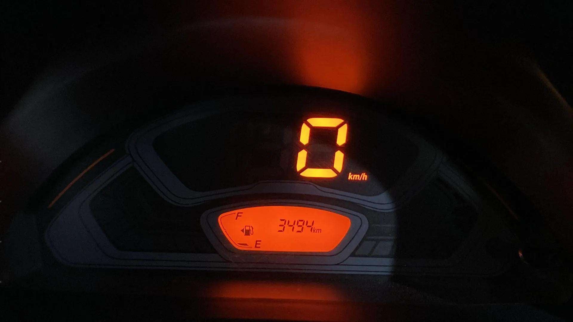 Digital instrument cluster of a Maruti Suzuki Alto K10