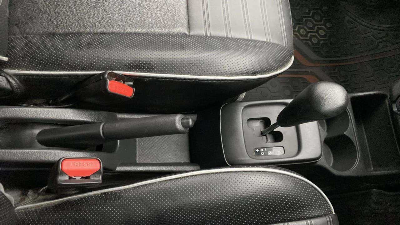 Center console and gear shifter of a Maruti Suzuki Alto K10