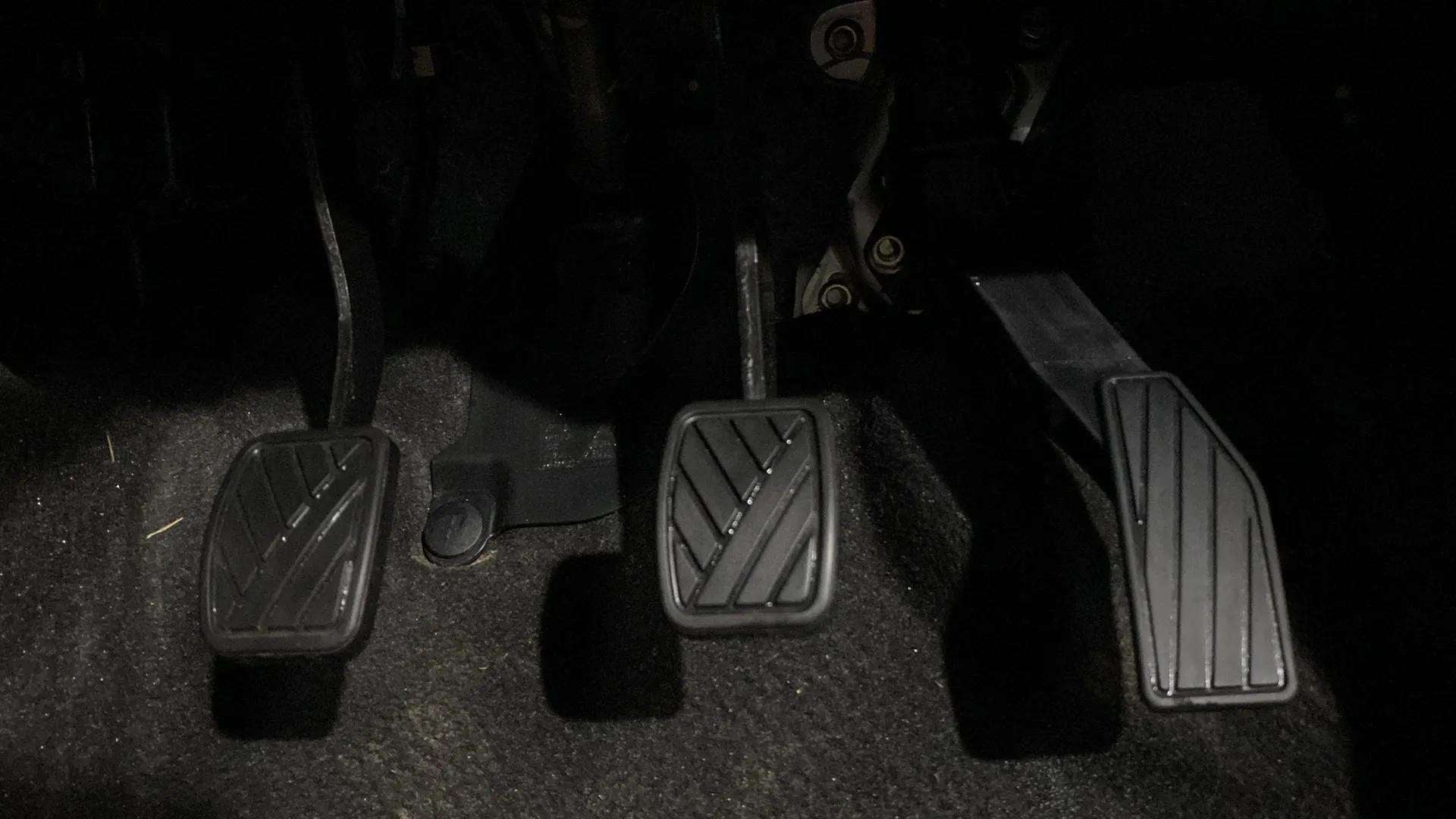 Foot pedals of a Maruti Suzuki Alto K10
