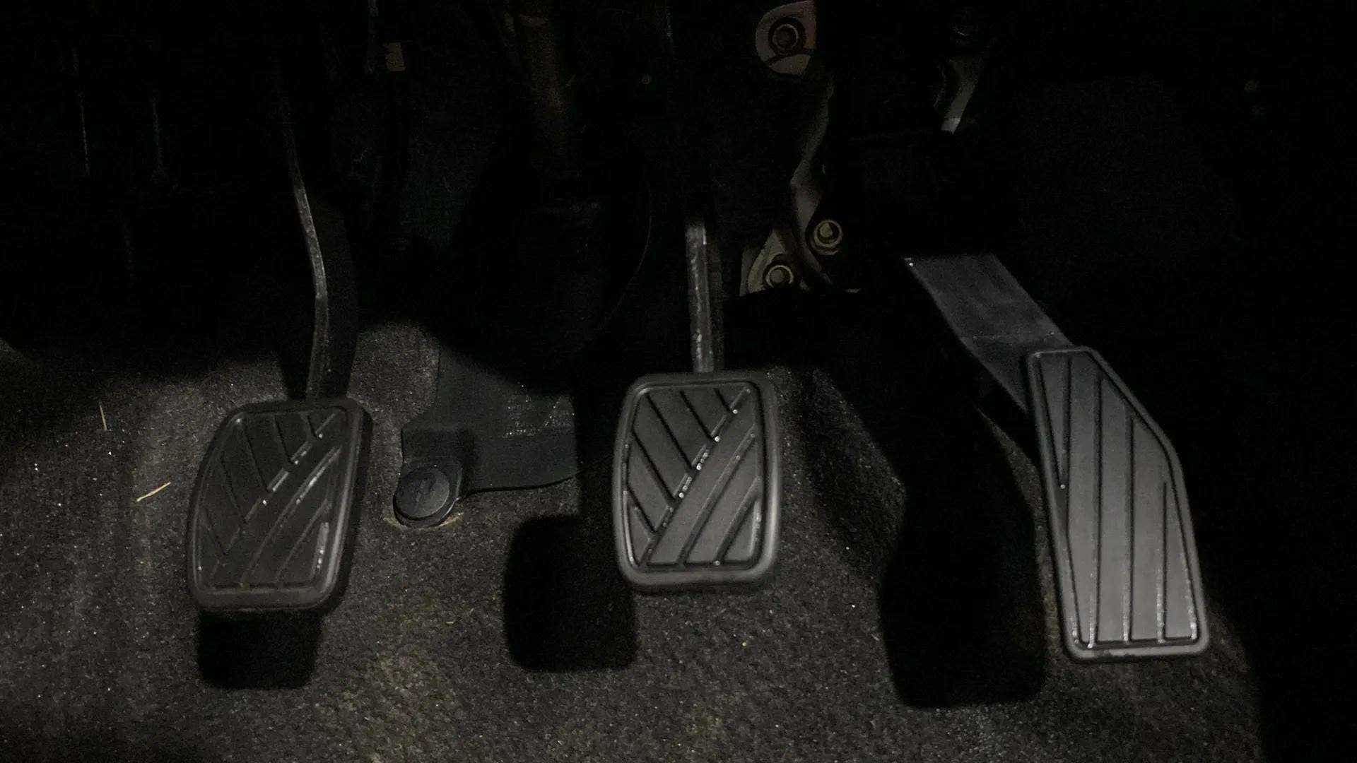 Foot pedals of a Maruti Suzuki Alto K10