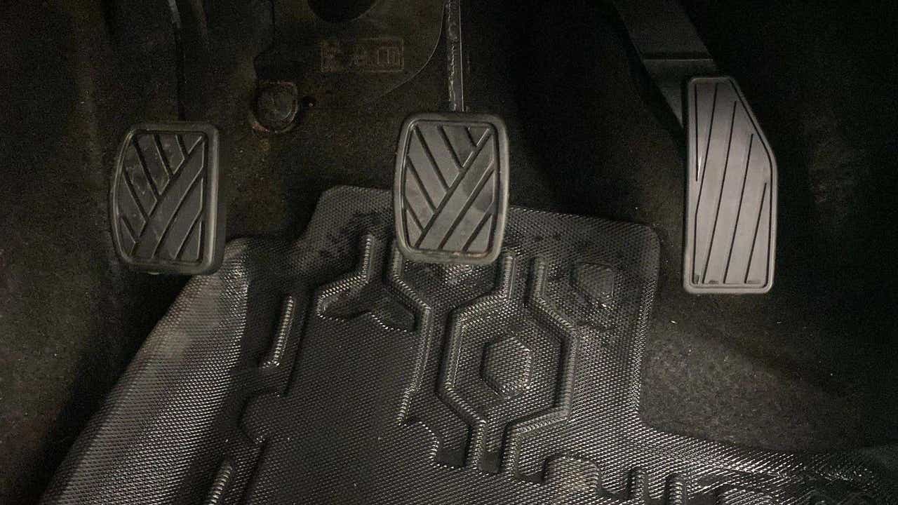 Foot pedals of a Maruti Suzuki Alto K10