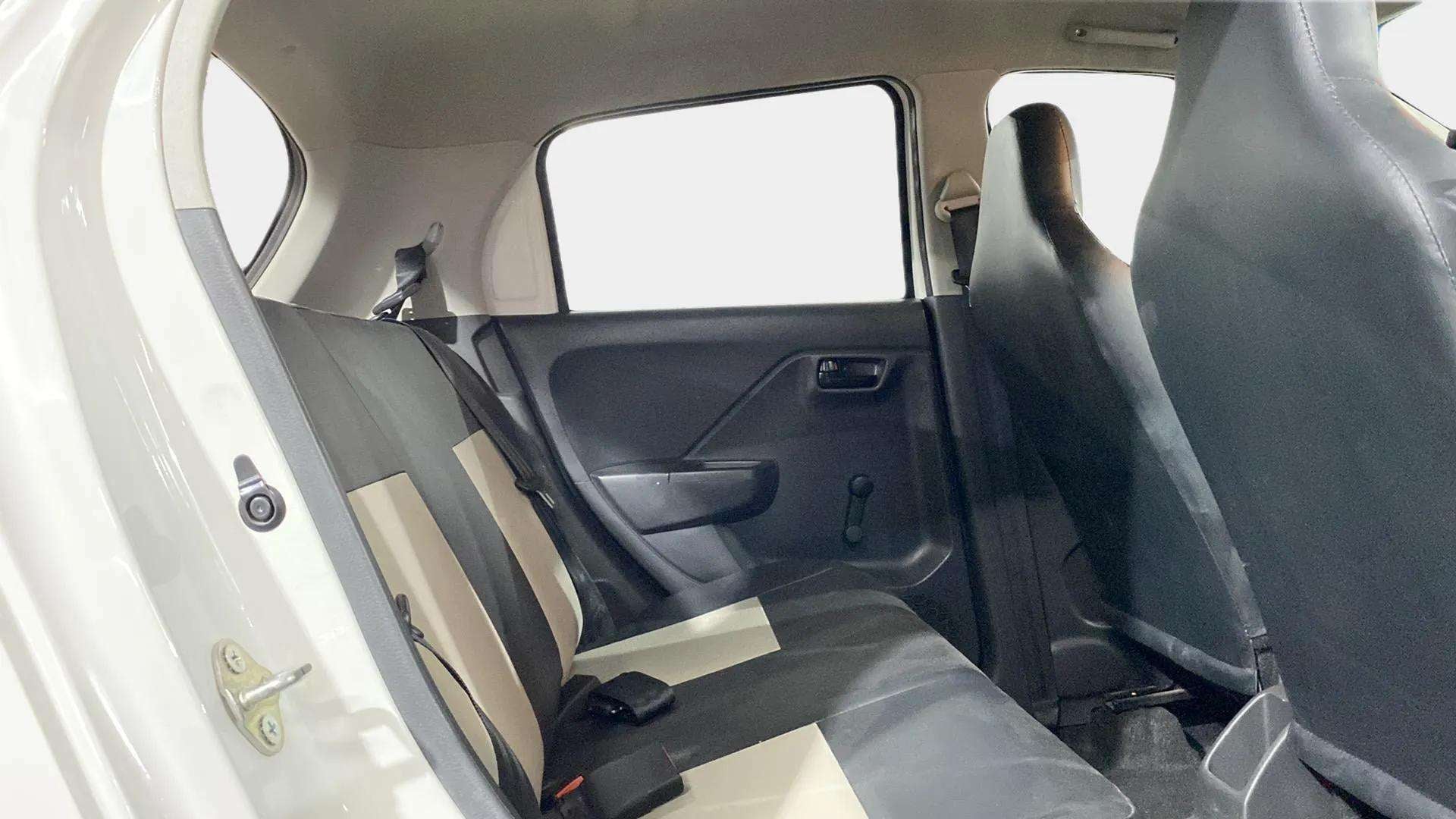 Rear seat interior view of a Maruti Suzuki Alto K10