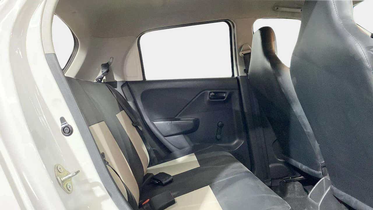 Rear seat interior view of a Maruti Suzuki Alto K10