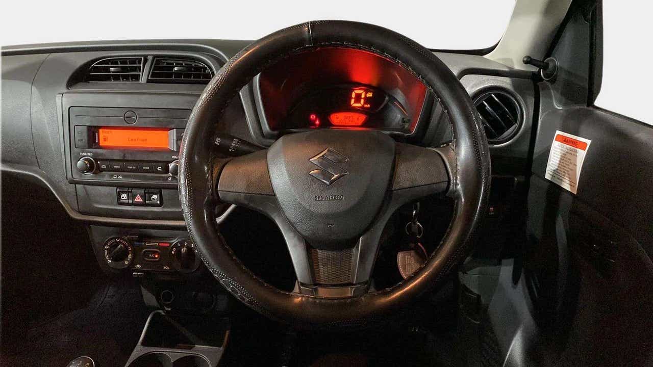 Steering wheel and dashboard of a Maruti Suzuki Alto K10