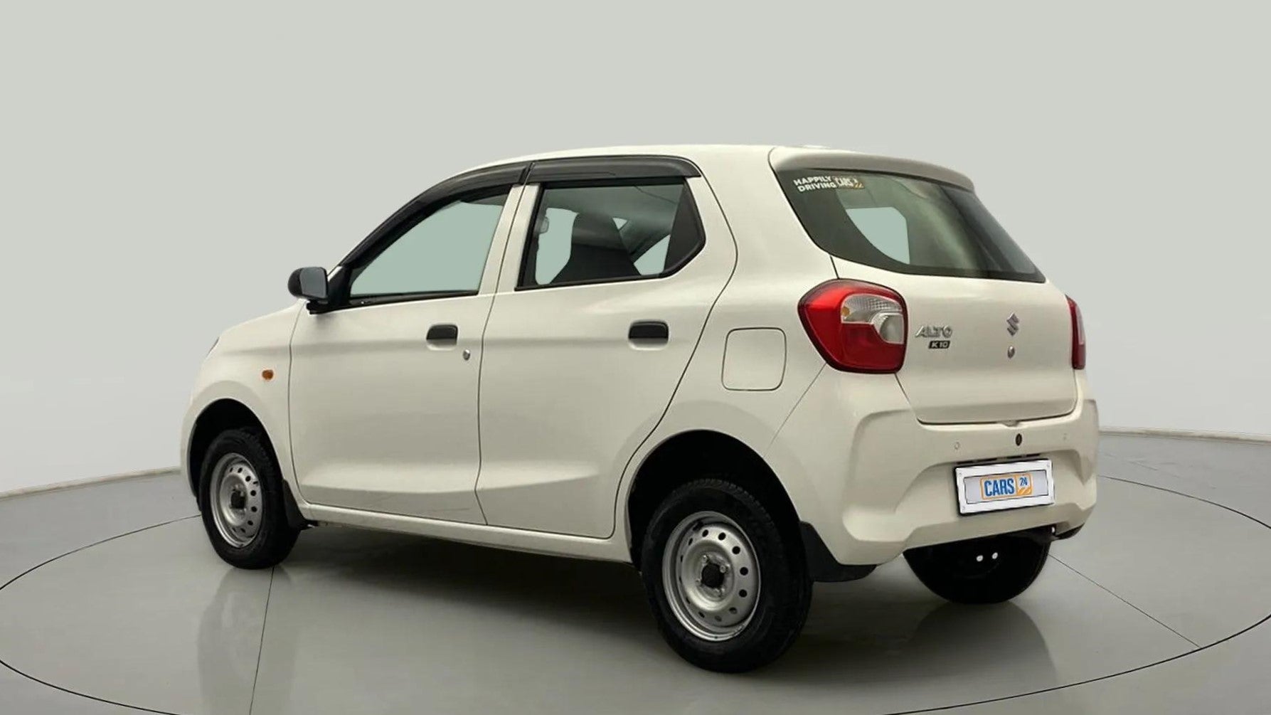 Rear three-quarter of a Maruti Suzuki Alto K10