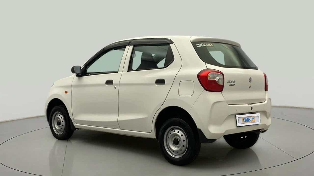 Rear three-quarter of a Maruti Suzuki Alto K10