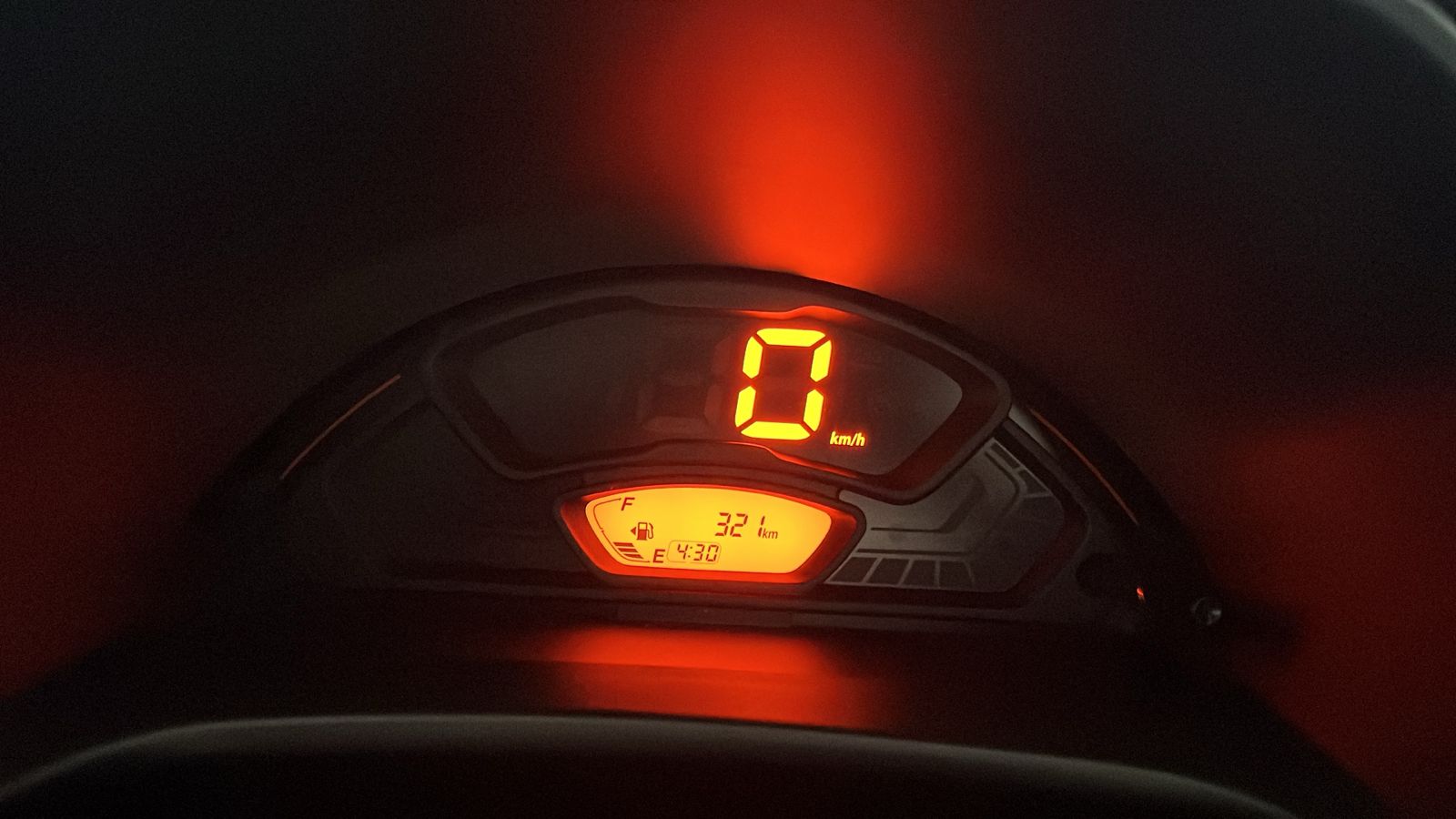 Instrument cluster of a Maruti Suzuki Alto K10