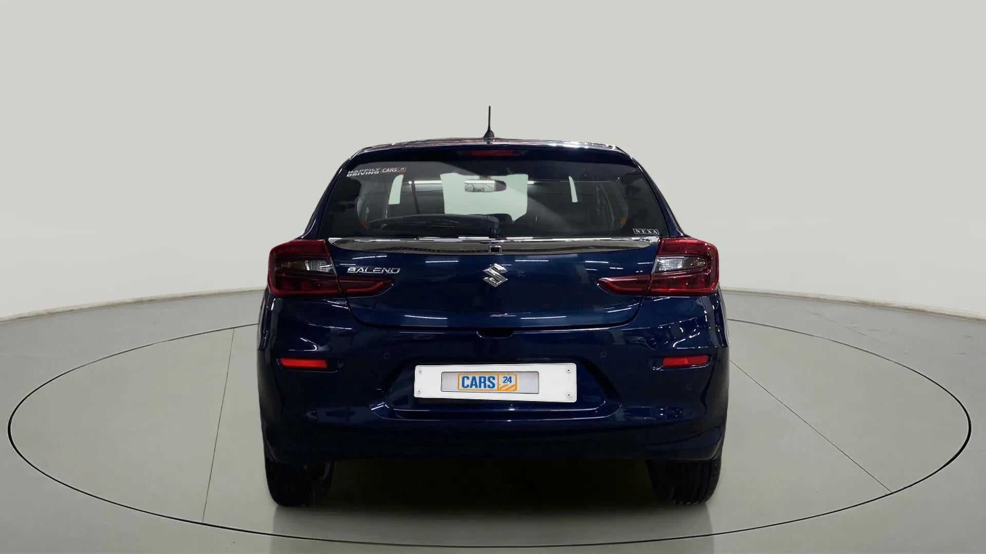 Rear view of a Maruti Suzuki Baleno