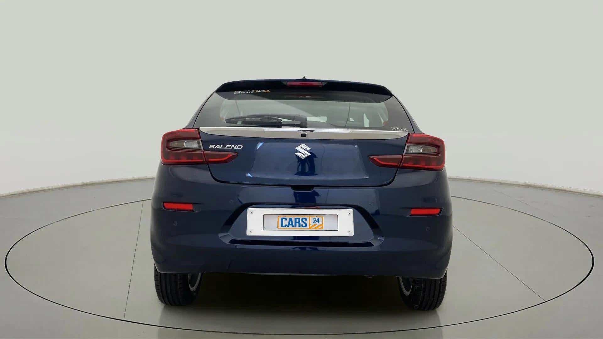Rear view of a Maruti Suzuki Baleno