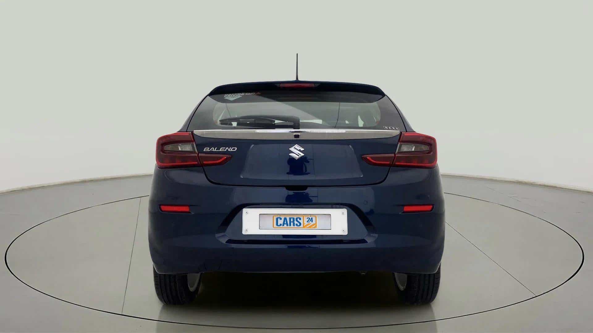 Rear view of a Maruti Suzuki Baleno