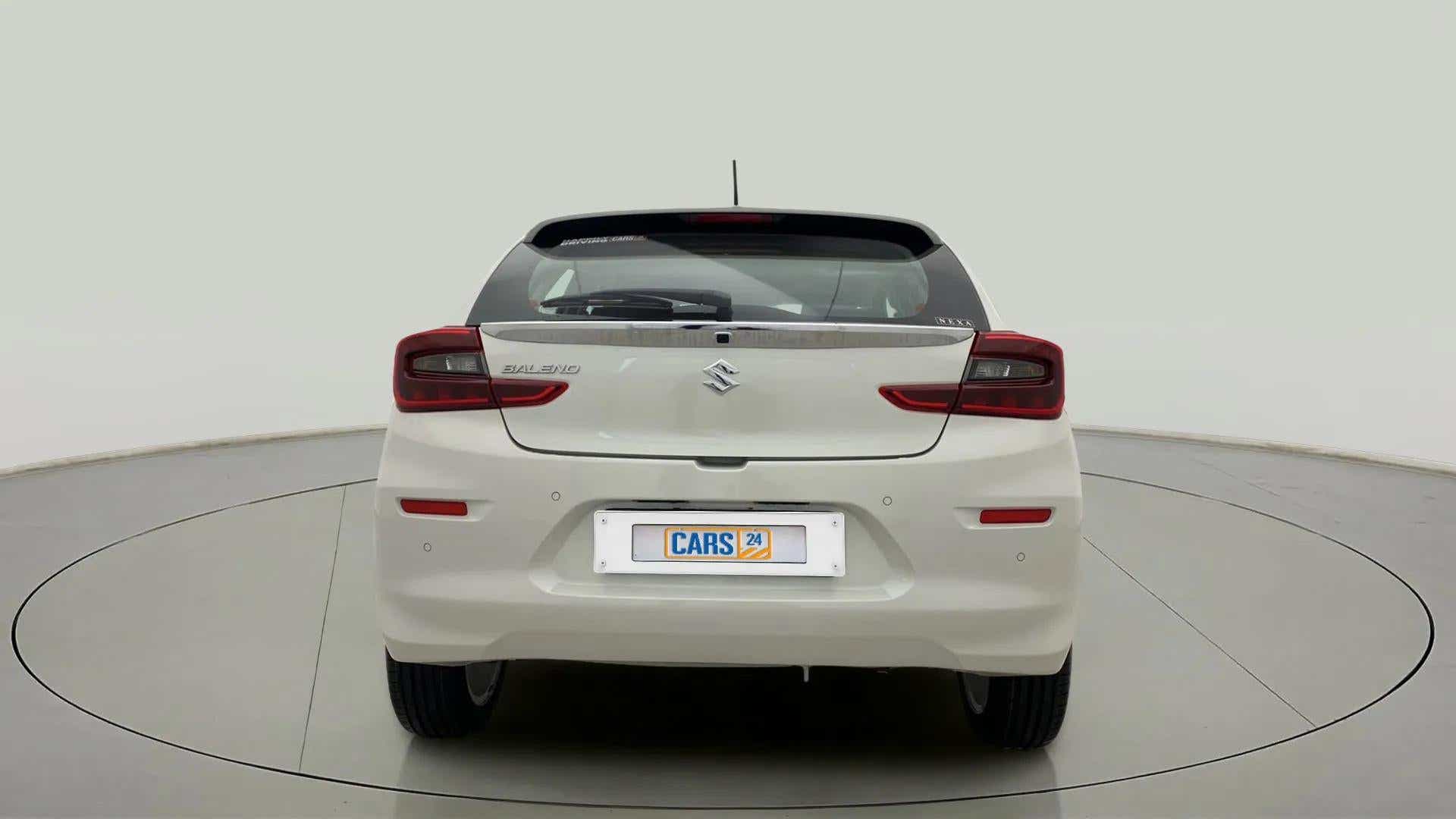 Rear view of a Maruti Suzuki Baleno
