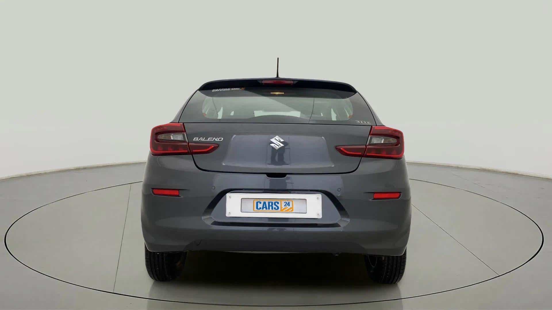 Rear view of a Maruti Suzuki Baleno