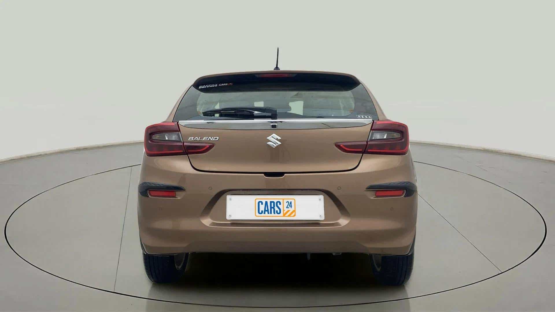 Rear view of a Maruti Suzuki Baleno