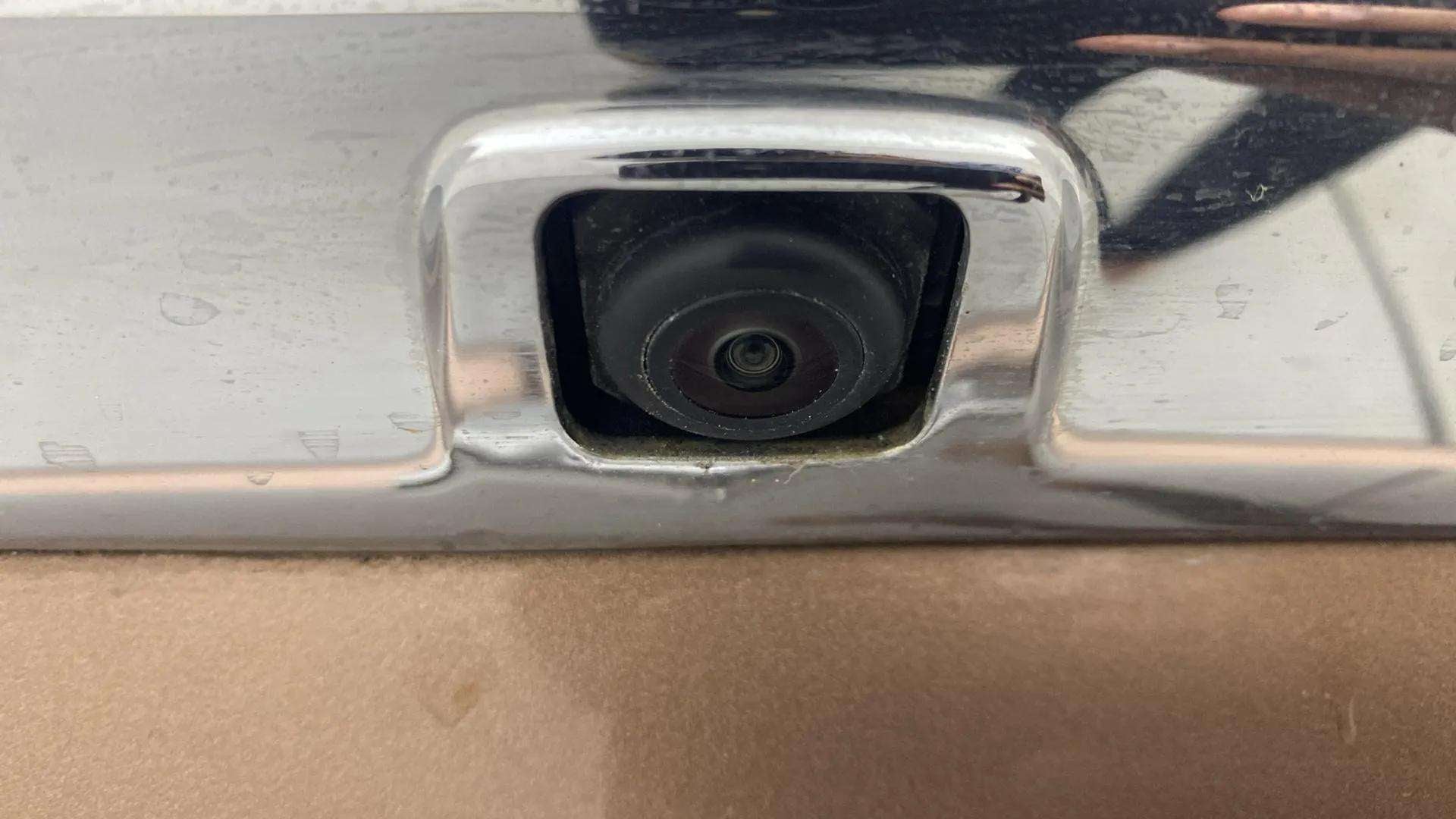 Close-up of a rearview camera on a Maruti Suzuki Baleno