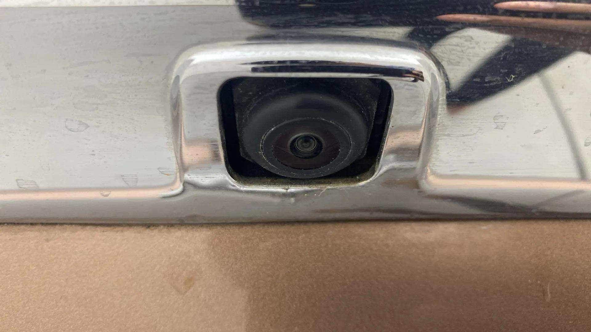 Close-up of a rearview camera on a Maruti Suzuki Baleno