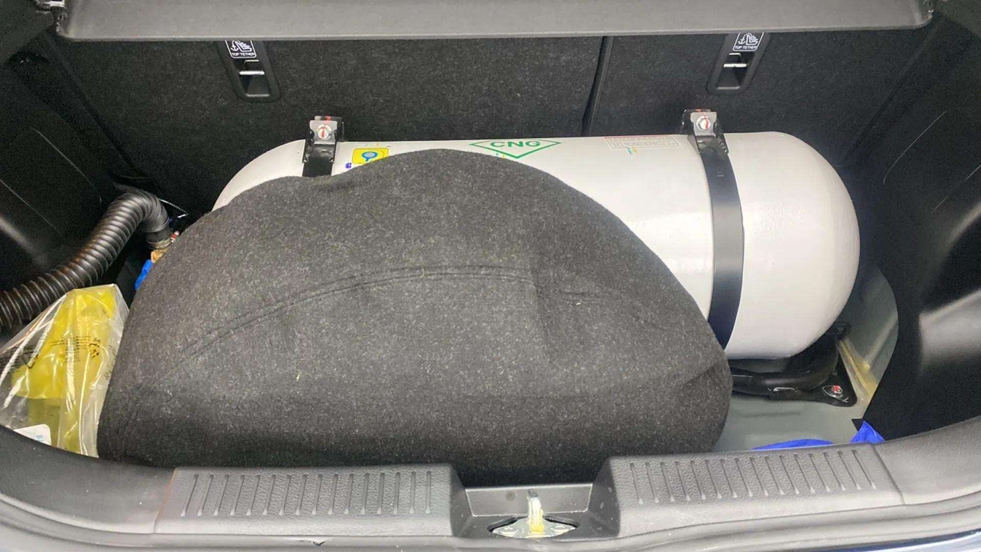 Boot space with cng tank of a Maruti Suzuki Baleno