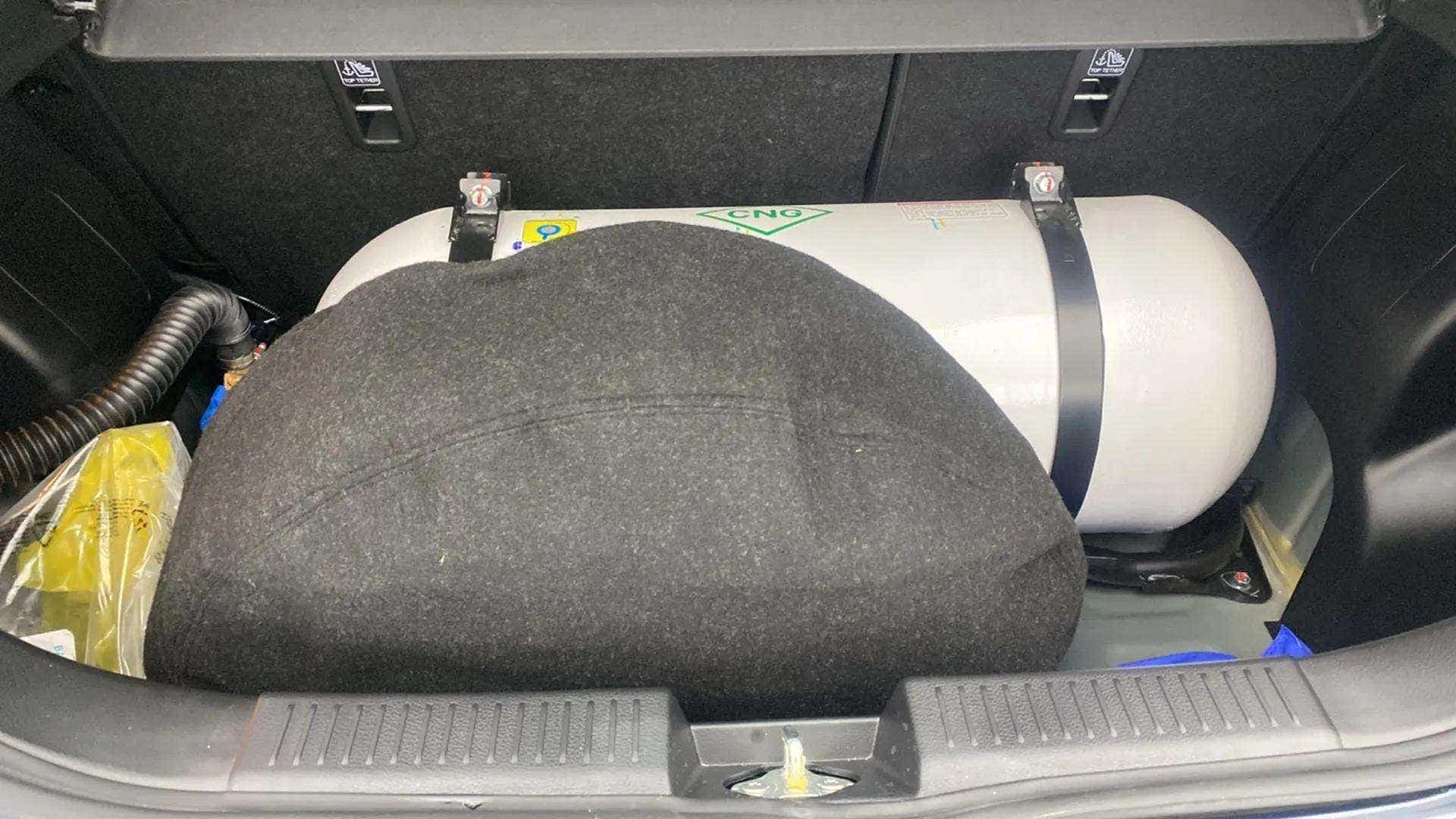 Boot space with cng tank of a Maruti Suzuki Baleno