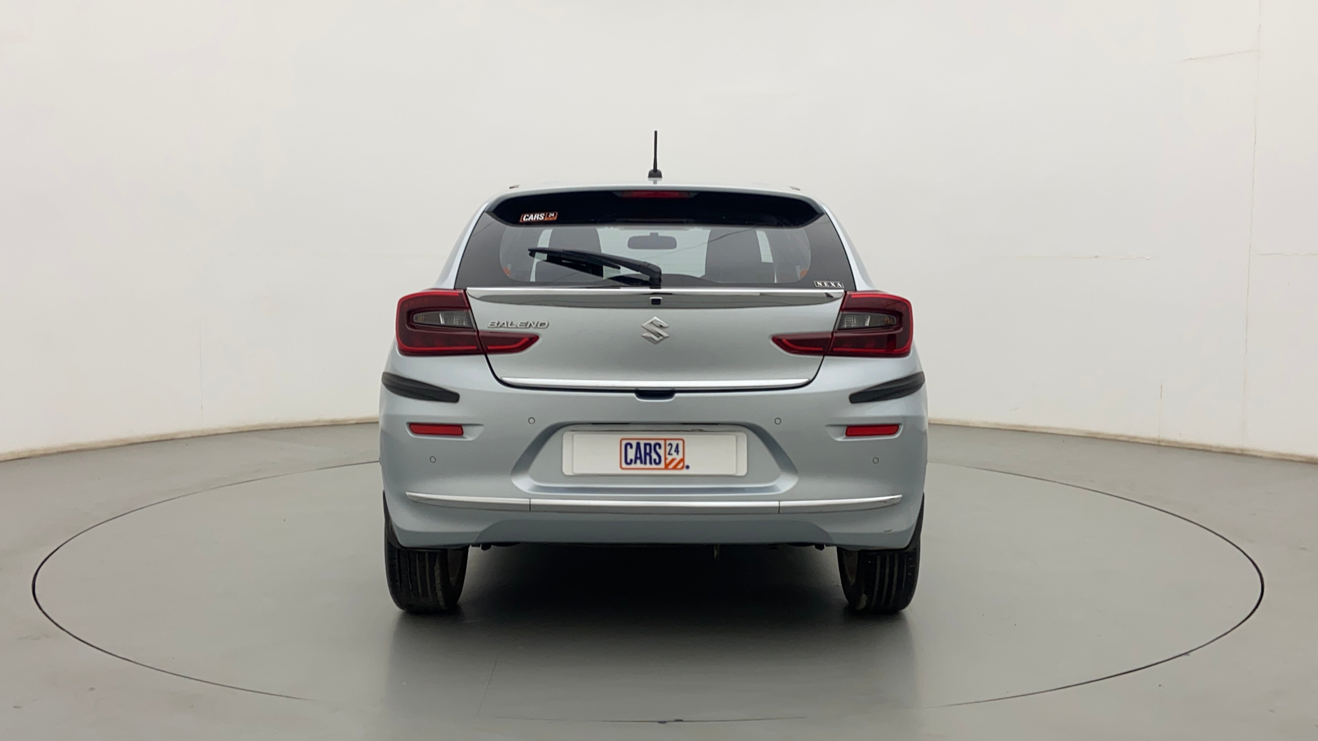 Rear view of a Maruti Suzuki Baleno