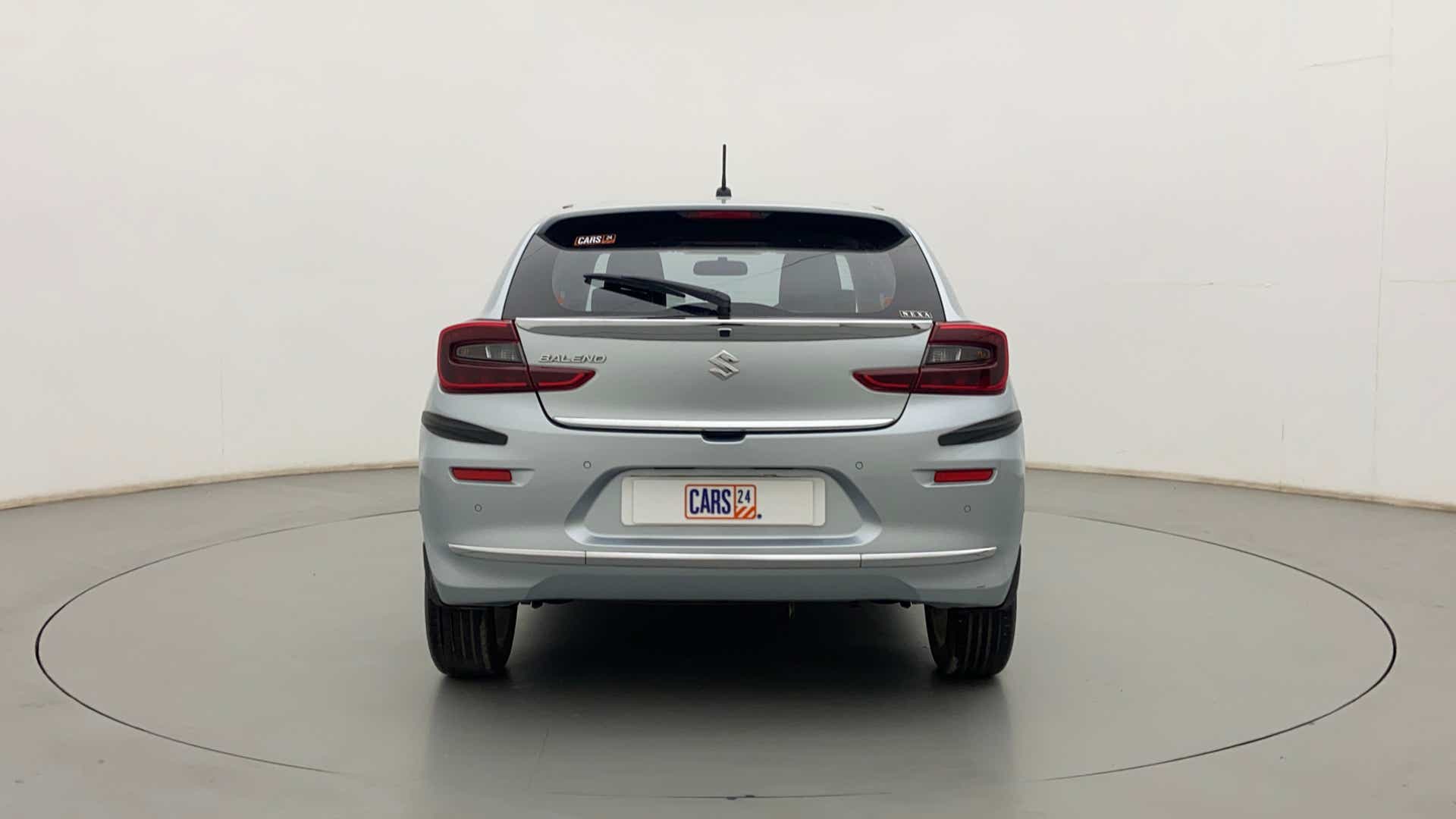 Rear view of a Maruti Suzuki Baleno