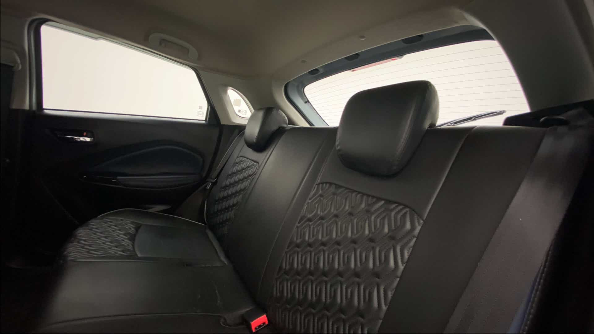Rear seat view of a Maruti Suzuki Baleno