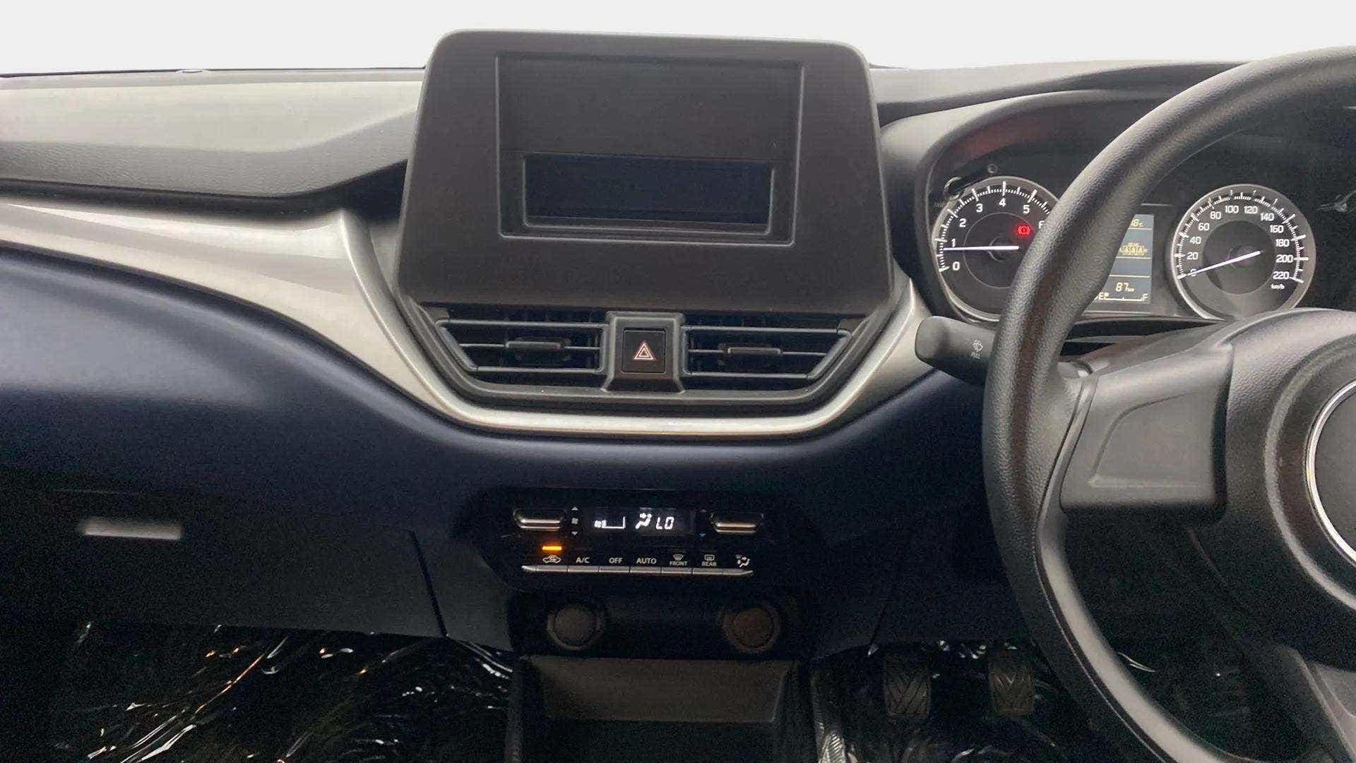 Dashboard view of a Maruti Suzuki Baleno