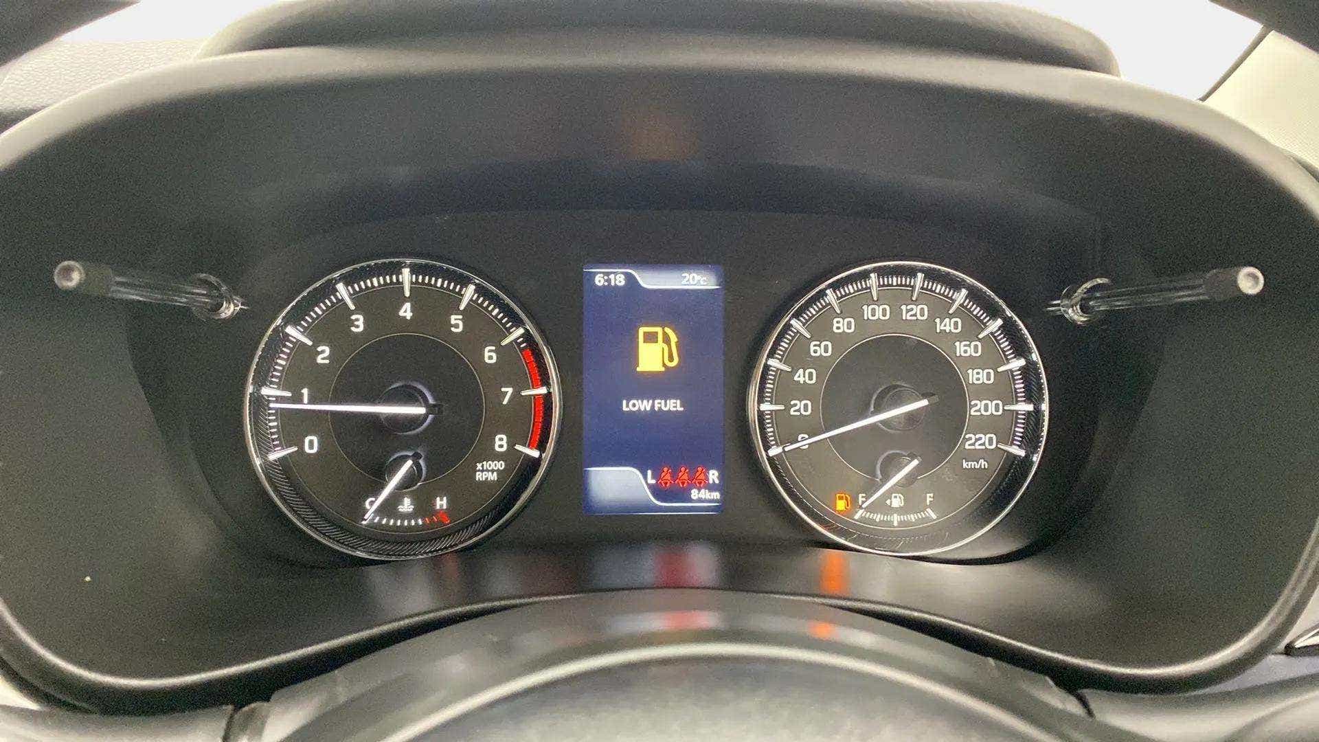 Instrument cluster of a Maruti Suzuki Baleno
