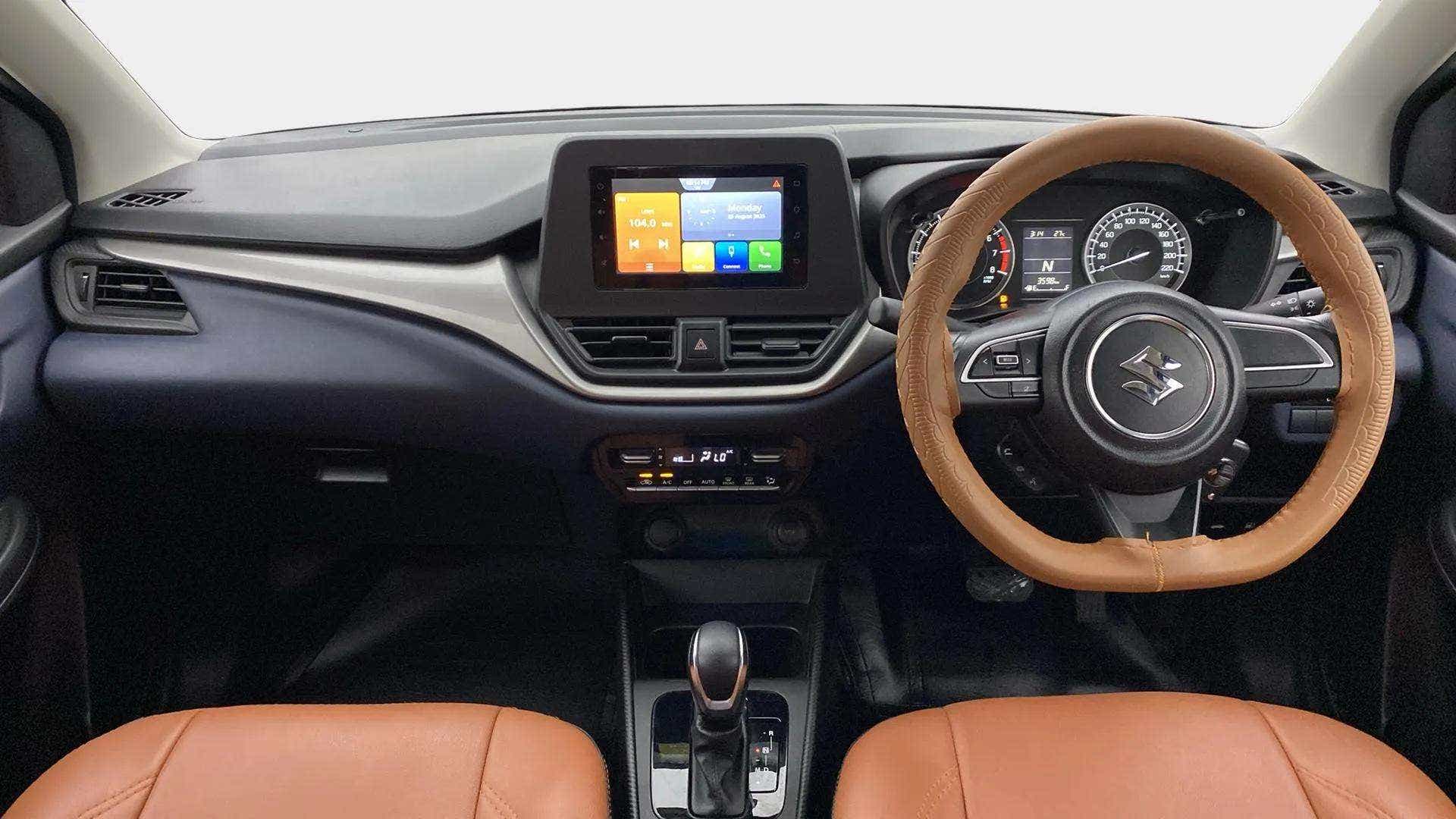 Interior dashboard of a Maruti Suzuki Baleno