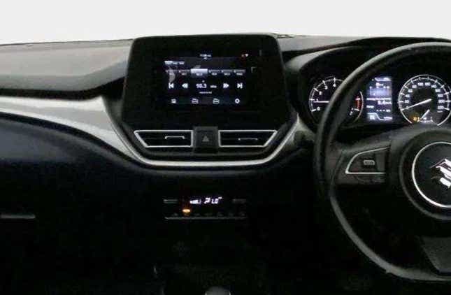 Interior dashboard of a Maruti Suzuki Baleno