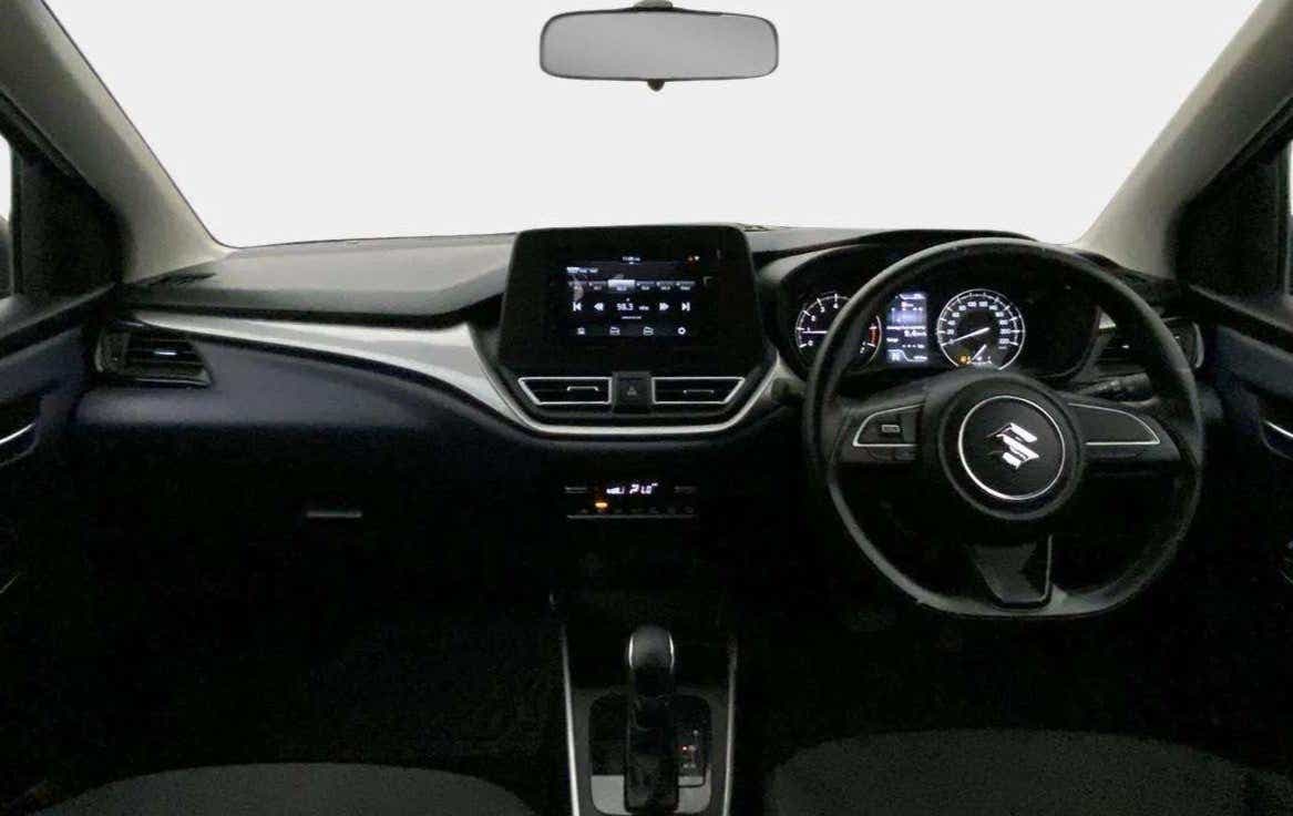 Dashboard and steering view of a Maruti Suzuki Baleno