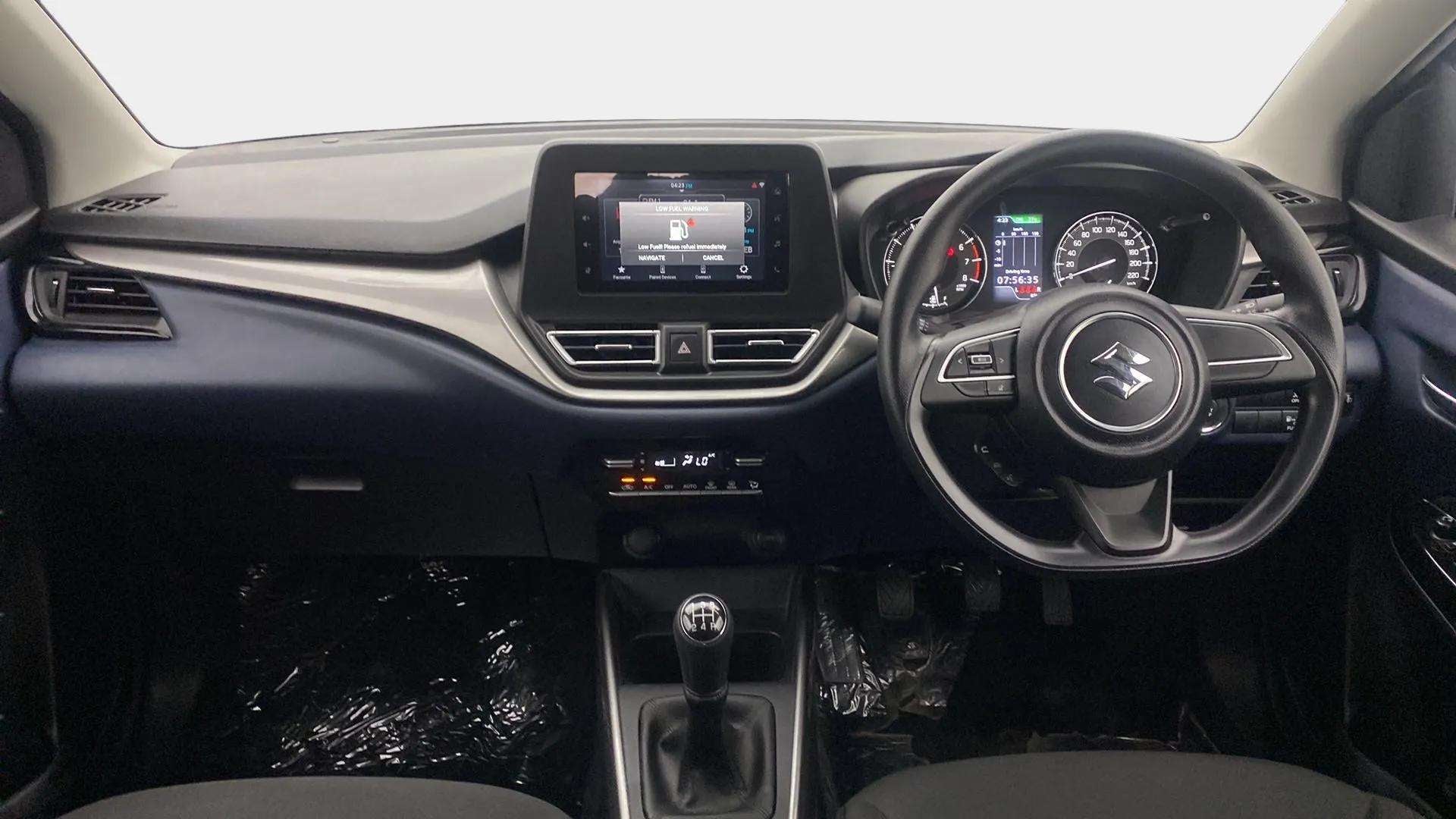 Interior dashboard of a Maruti Suzuki Baleno