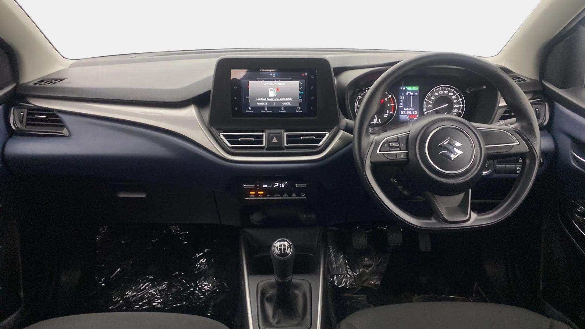 Interior dashboard of a Maruti Suzuki Baleno
