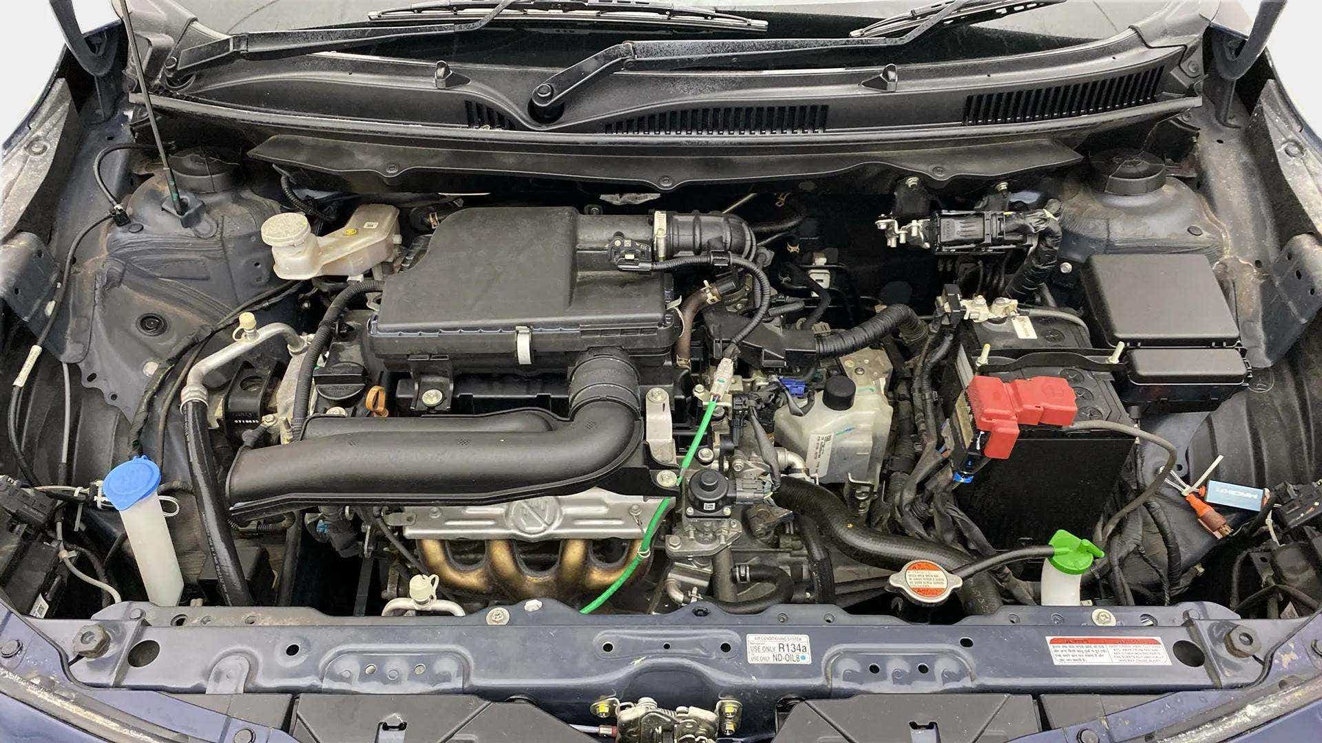 Engine bay of a Maruti Suzuki Baleno